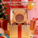 SuzziPals capybara plush used as an office desk accessory