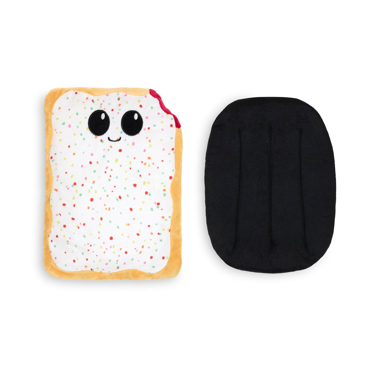 Pop-Tarts heating pad inside a cozy bedroom setting
