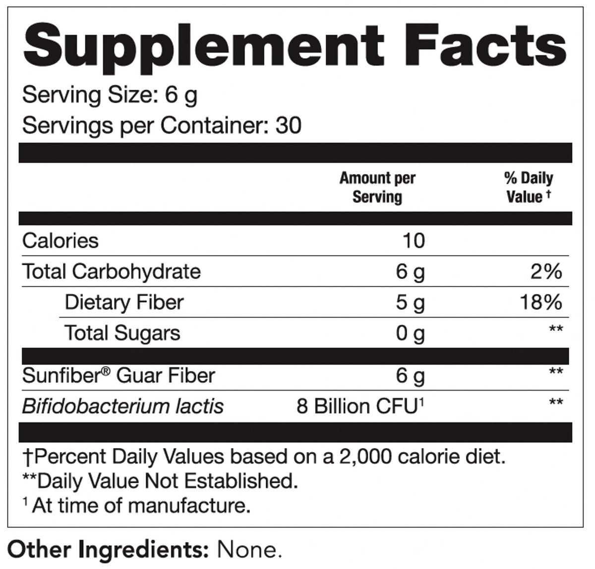 Tomorrows Nutrition Sunfiber GI powder scoop being poured into water