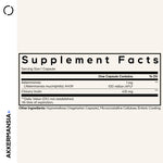 Supplement facts label on the back of the Codeage Akkermansia probiotic bottle showing ingredients.