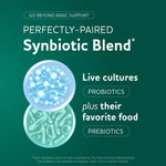 Close up of MAV Nutrition delayed release capsules designed for bloating relief and gut health