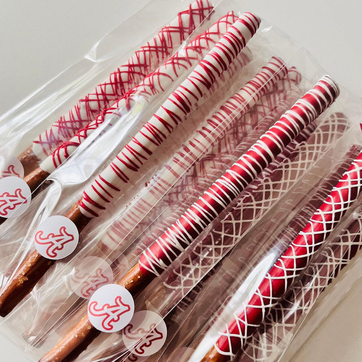 Durable individual goodie packaging display demonstrating tear resistant thickness for small business treats.