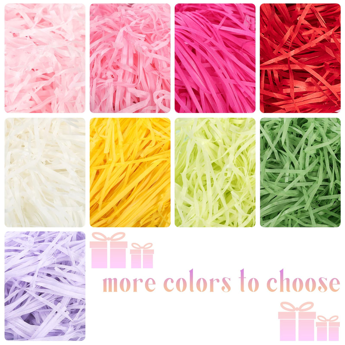 Textured crinkle cut paper strands for craft projects