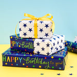 Close up view of the specially coated finish on WRAPAHOLIC festive gift wrap.