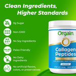 Orgain collagen peptides with one billion CFU probiotics for women and men joint support