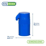 EZY DOSE deluxe cut n crush opened showing the sharp stainless steel cutting blade in the lid.