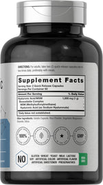 Horbäach Hyaluronic Acid with MSM bioavailable formula supplement facts label