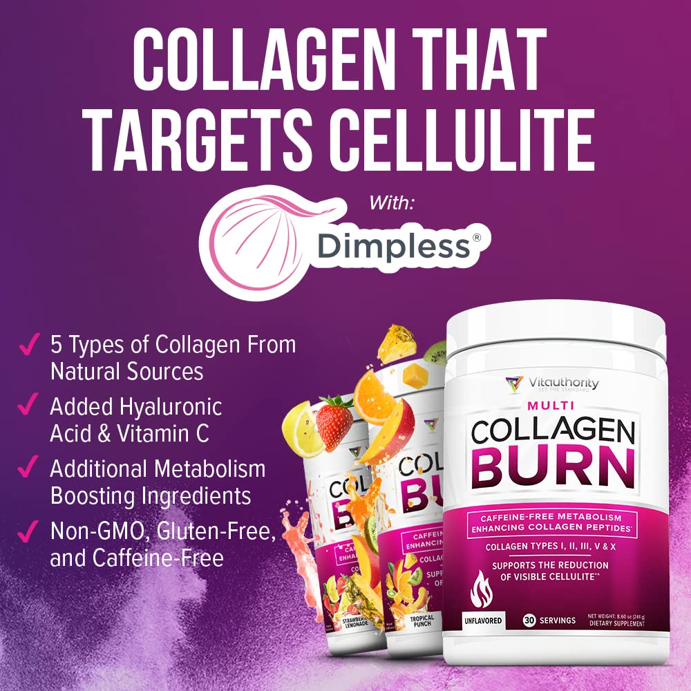 Vitauthority Multi Collagen Burn Unflavored powder texture
