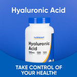 Nutricost Hyaluronic Acid 120 Capsules Bottle Top and Cap