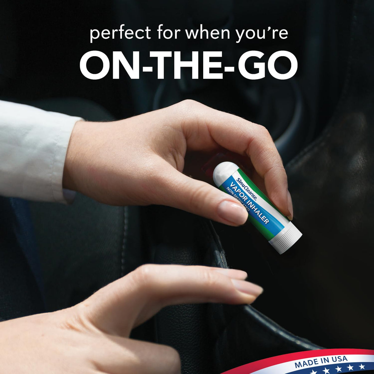 SinuCleanse essential oil vapor inhaler for travel
