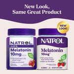 Authentic Natrol imported sleep supplement gummies showing nutritional facts label.
