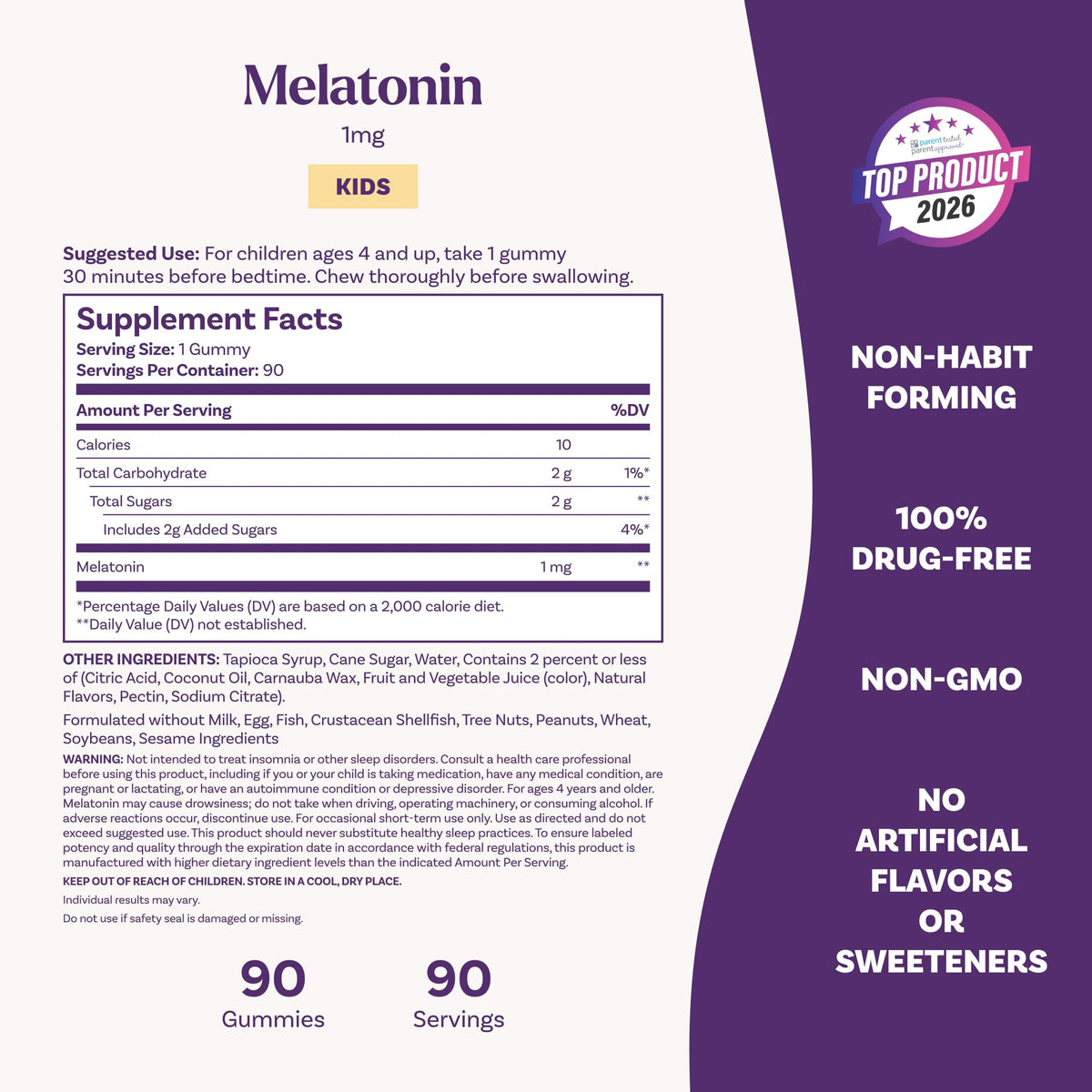 Natrol kids 1 milligram pectin based vegetarian sleep gummies close up details
