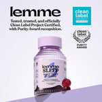 Close up of the plant based vegan pectin sleep gummies from Lemme showcasing their natural shape.