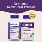 Natrol Melatonin fast acting strawberry sleep supplement label details