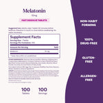 Strawberry flavored Natrol Melatonin 10mg vegetarian tablets packaging base