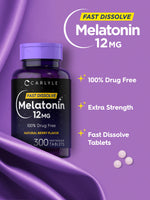 Carlyle Melatonin non GMO gluten free vegetarian sleep support