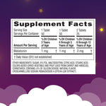 Authentic Zarbee's 1mg melatonin supplement for children showing dosage directions