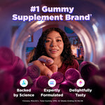 OLLY strawberry sunset sleep gummies container showing product highlights