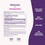 Dropy India authentic imported Natrol melatonin 150 tablets bottle packaging