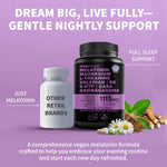 MEDCHOICE Melatonin 5mg and Magnesium Glycinate supplement panel facts