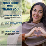 StrongVit cortisol reducer 120 capsules bottle ingredient breakdown.