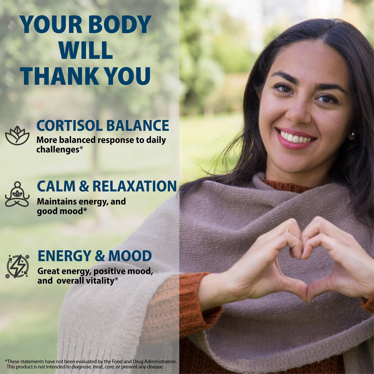 StrongVit cortisol reducer 120 capsules bottle ingredient breakdown.