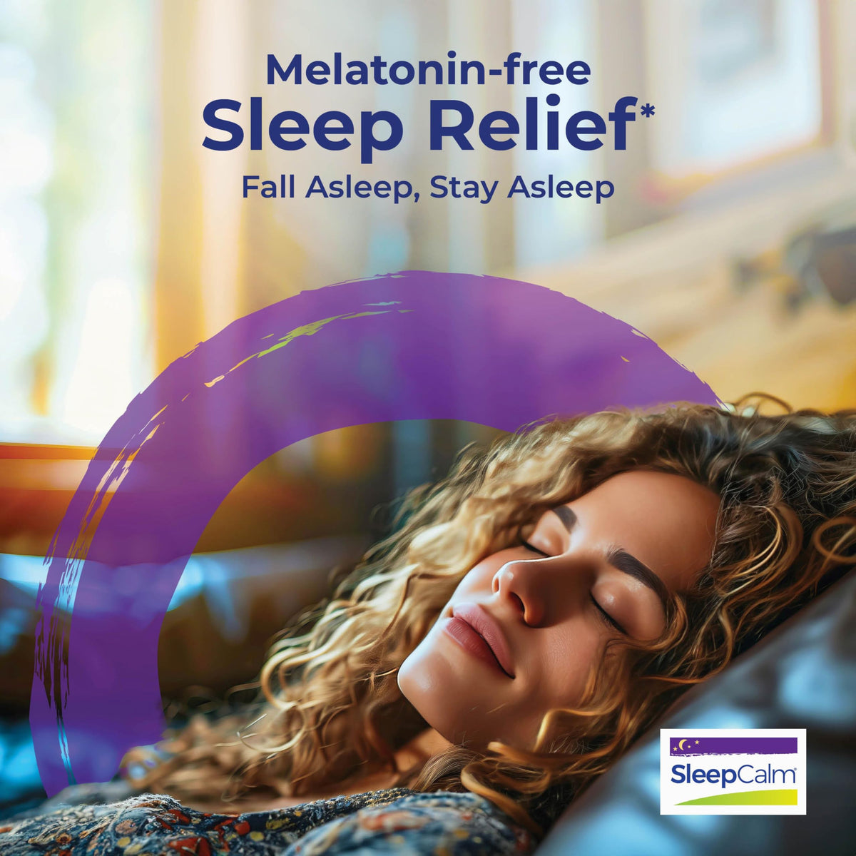 Boiron SleepCalm melatonin free sleep aid supplement facts panel side view