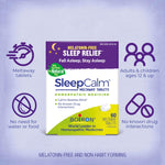 Boiron SleepCalm unflavored non habit forming tablets box detail