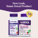 Natrol 10mg strawberry quick melt sleep aid supplement bottle display