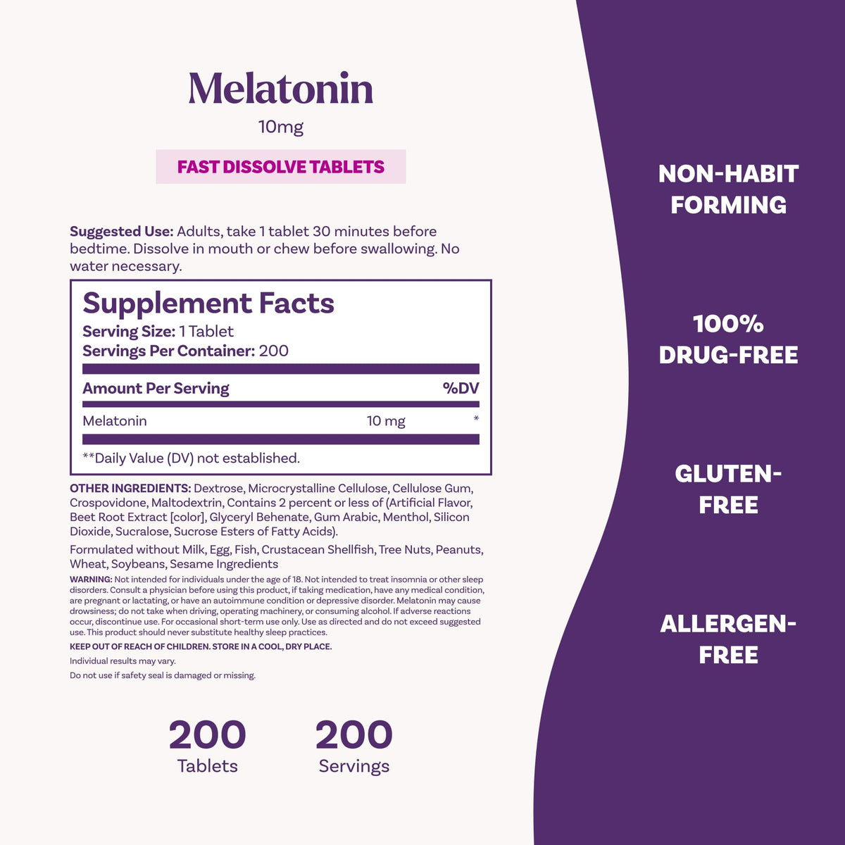 USA imported Natrol sleep management 10mg tablets expiration and batch code