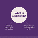 Natrol Liquid Melatonin bottle showing allergen free icons and vegetarian certification details