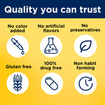 Close up of gluten free five milligram melatonin tablets for adult sleep cycles