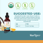 Toddler multivitamin orange vanilla liquid drops nutrition label