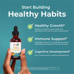 Close up of MaryRuth Organics toddler multivitamin packaging