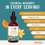 MaryRuth Organics multivitamin liquid drops serving size indicator