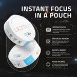 Ultra Focus nootropic pouches packaging design