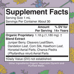 MaryRuth Organics Kidney and Bladder Liquid Drops packaging label showing organic ingredients.
