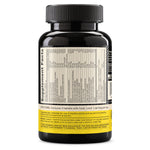 Back side of Optimum Nutrition Opti-Men bottle showing ingredients