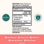Close up of Neuriva caffeine-free nootropic supplement bottle
