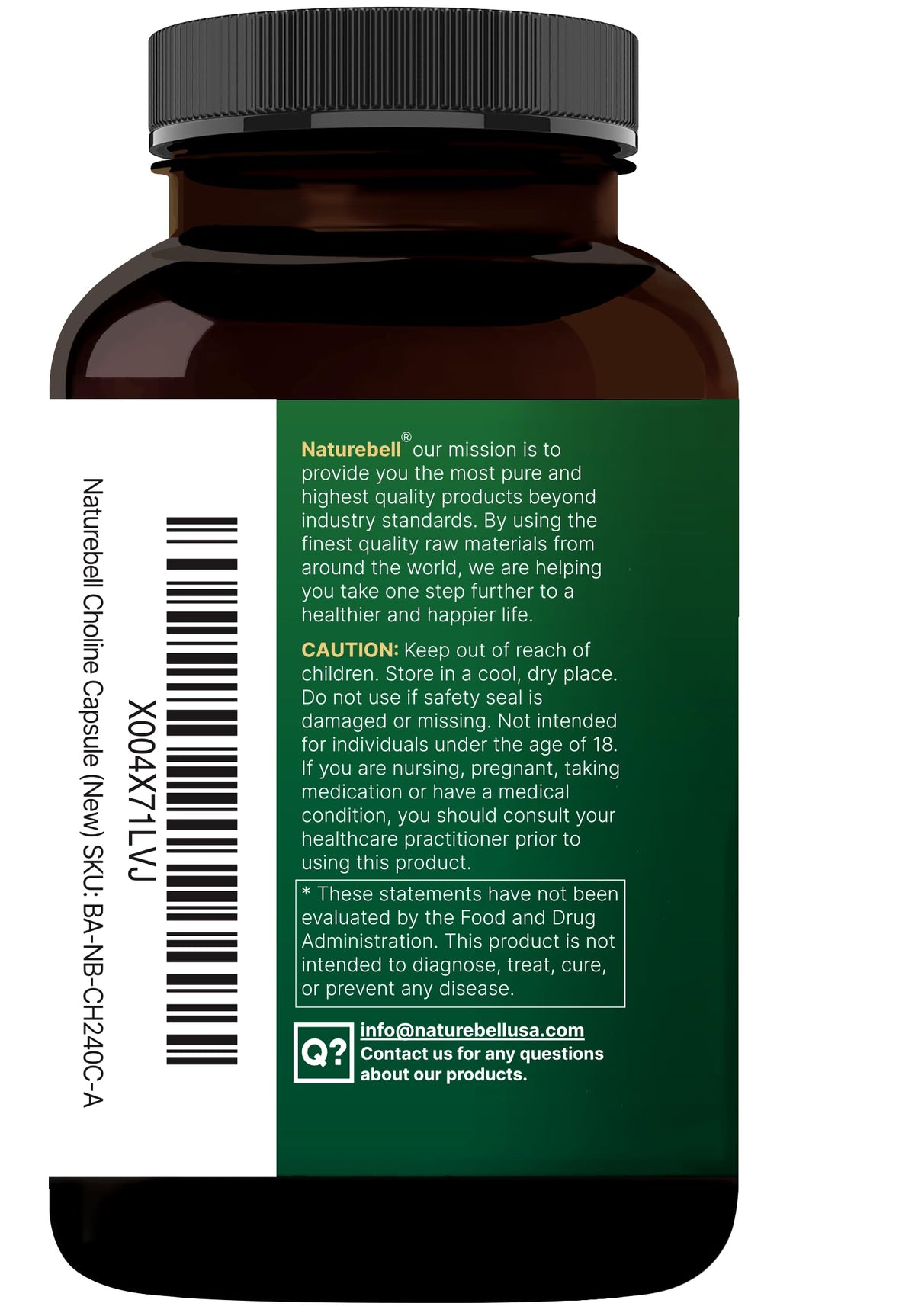 NatureBell Choline 500mg with Omega-3 lifestyle product shot