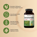 NatureBell Bromelain 2400 GDU potency information on bottle