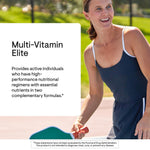 Thorne Multi Vitamin Elite AM formula bottle showing daytime energy supplement facts label