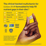 Ritual daily vitamins for women highlighting the innovative delayed release capsule design