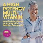 Nature's Way Alive high potency multivitamin for women over fifty supplement facts and ingredient panel view
