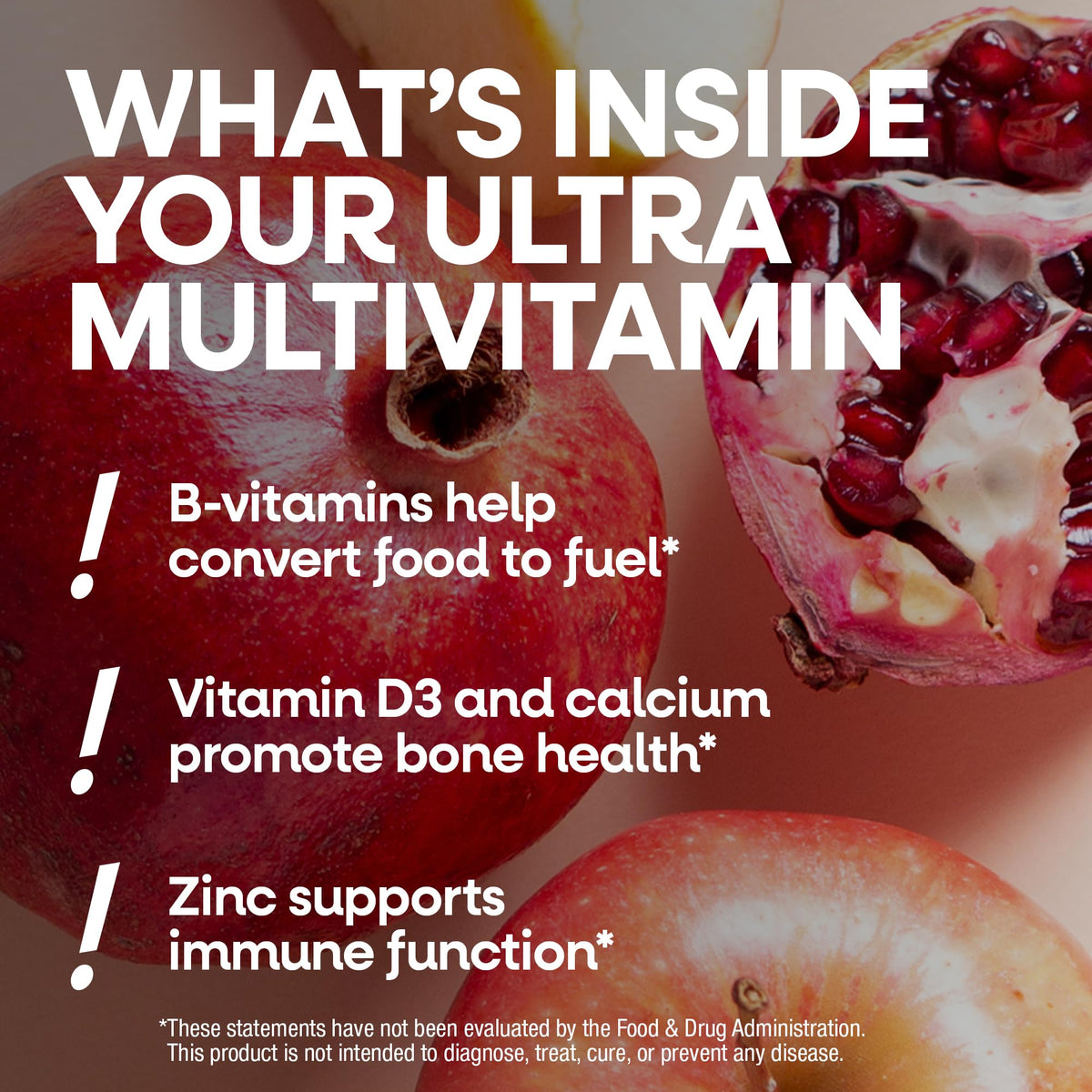 Nature's Way dietary health supplement bottle display highlighting twenty-two vitamins and minerals for active aging