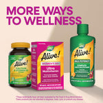 Full packaging bottle of Nature's Way women's wellness multivitamin tablets for heart and brain health