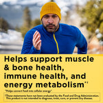 Nature Made multi for him 150 count value size packaging showing key nutritional benefits.
