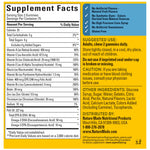Back label view illustrating clean formula with no synthetic dyes or high fructose corn syrup.