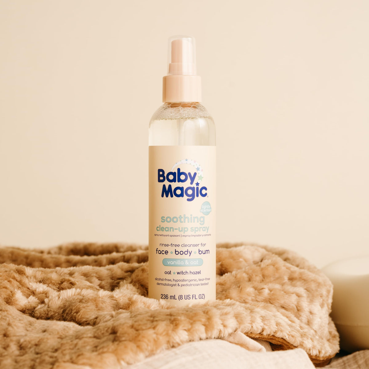 Baby Magic eight ounce soothing spray bottle for easy diaper bag travel