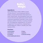 Baby Magic 16.5 fluid ounce bath cleanser bottle close up shot